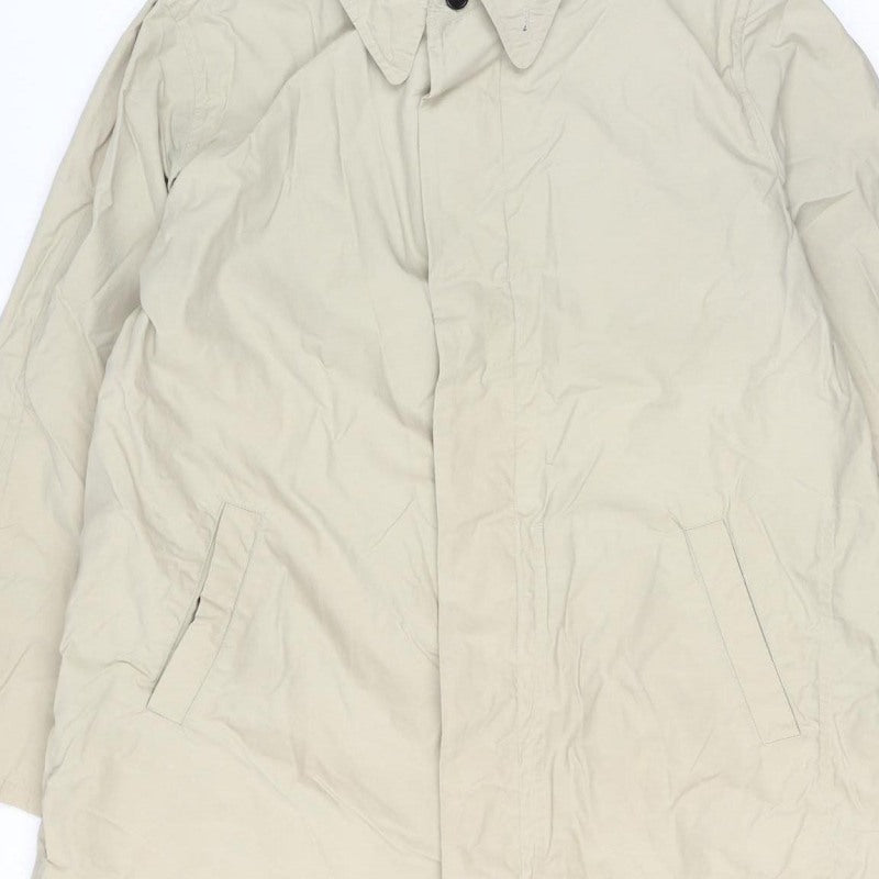 Paul Smith Men’s Beige XL Overcoat Lightweight Cotton Blend