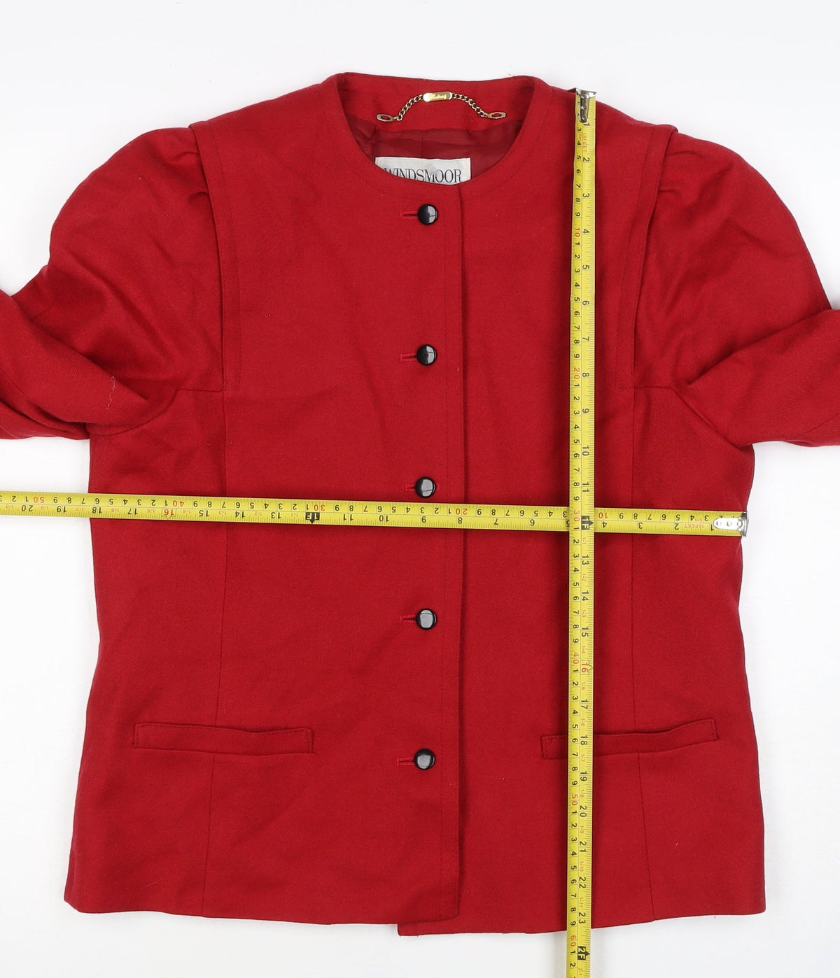 Windsmoor Women's Red Size 12 Wool Blend Tailored Suit Jacket