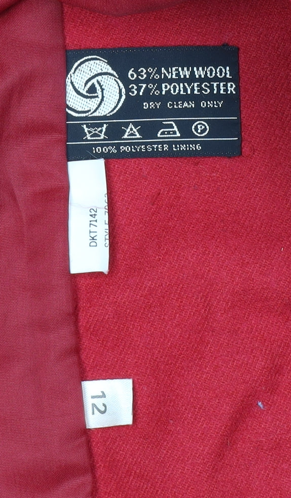 Windsmoor Women's Red Size 12 Wool Blend Tailored Suit Jacket