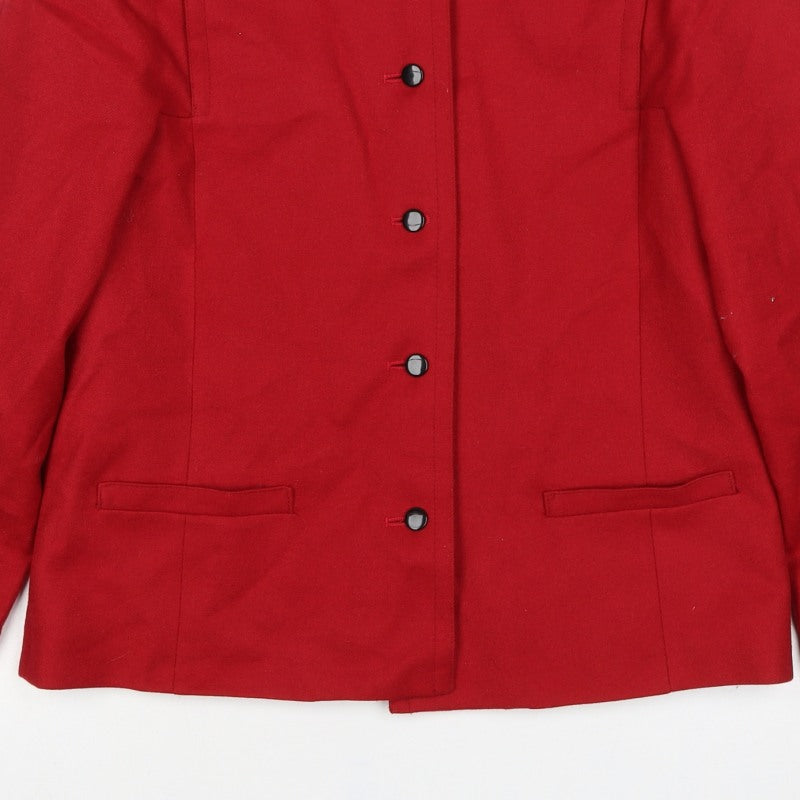 Windsmoor Women's Red Size 12 Wool Blend Tailored Suit Jacket