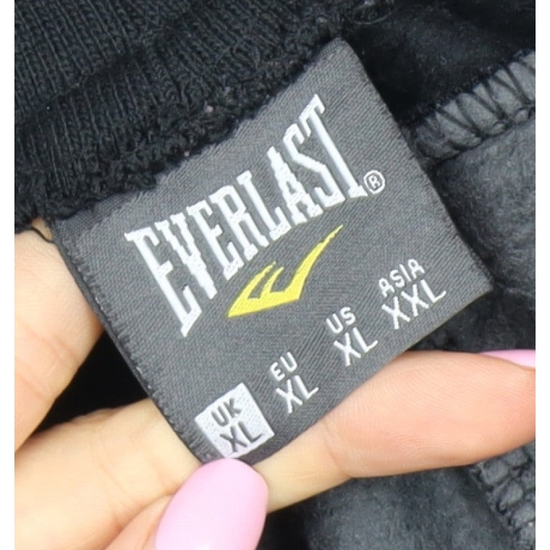 Everlast Men's Black Camo XL Jogger Sweatpants Drawstring Zip Pockets