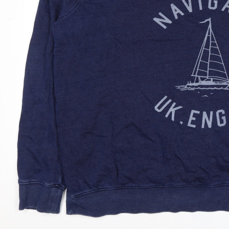 Marks and Spencer Men’s Blue 2XL Pullover Nautical Graphic Sweatshirt