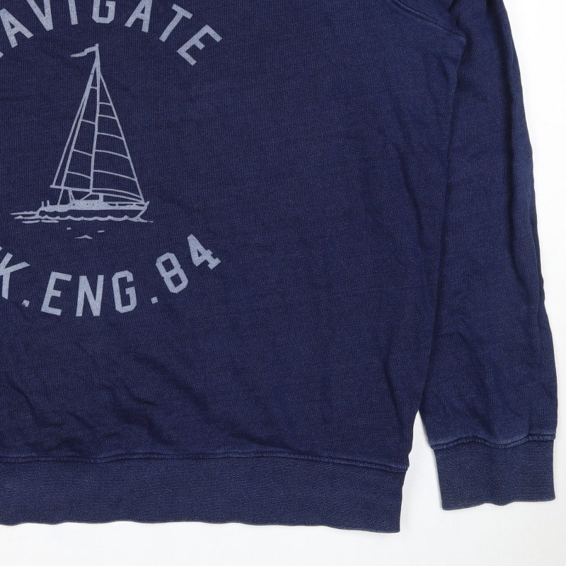 Marks and Spencer Men’s Blue 2XL Pullover Nautical Graphic Sweatshirt