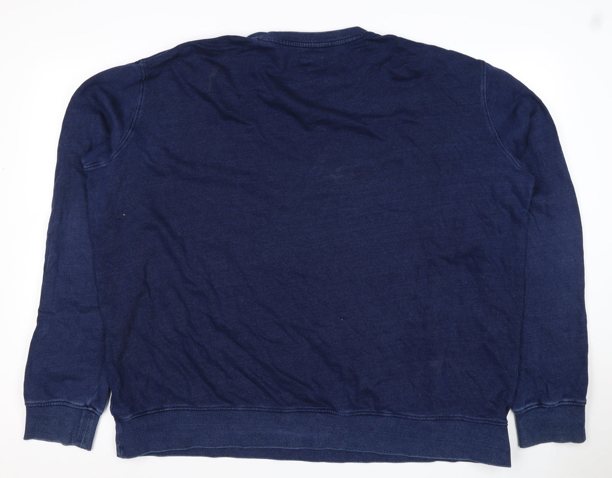 Marks and Spencer Men’s Blue 2XL Pullover Nautical Graphic Sweatshirt
