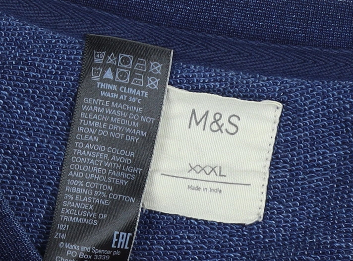 Marks and Spencer Men’s Blue 2XL Pullover Nautical Graphic Sweatshirt