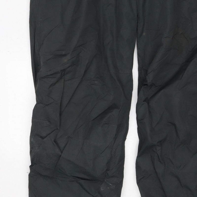 Parall Men's Black XL Ski Snow Bib Trousers Braces Zip Pockets
