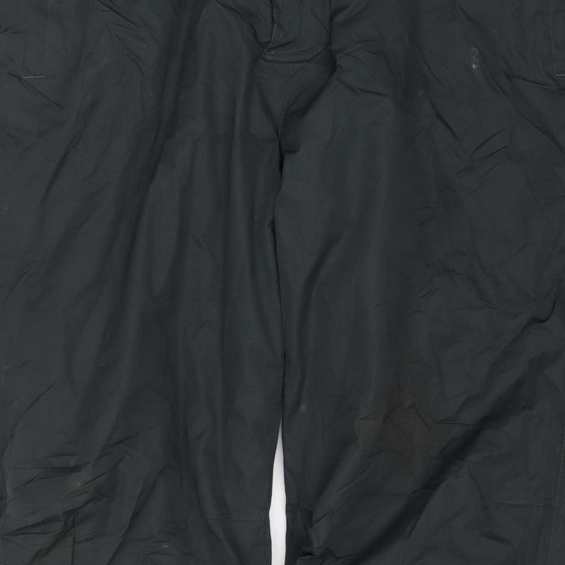 Parall Men's Black XL Ski Snow Bib Trousers Braces Zip Pockets