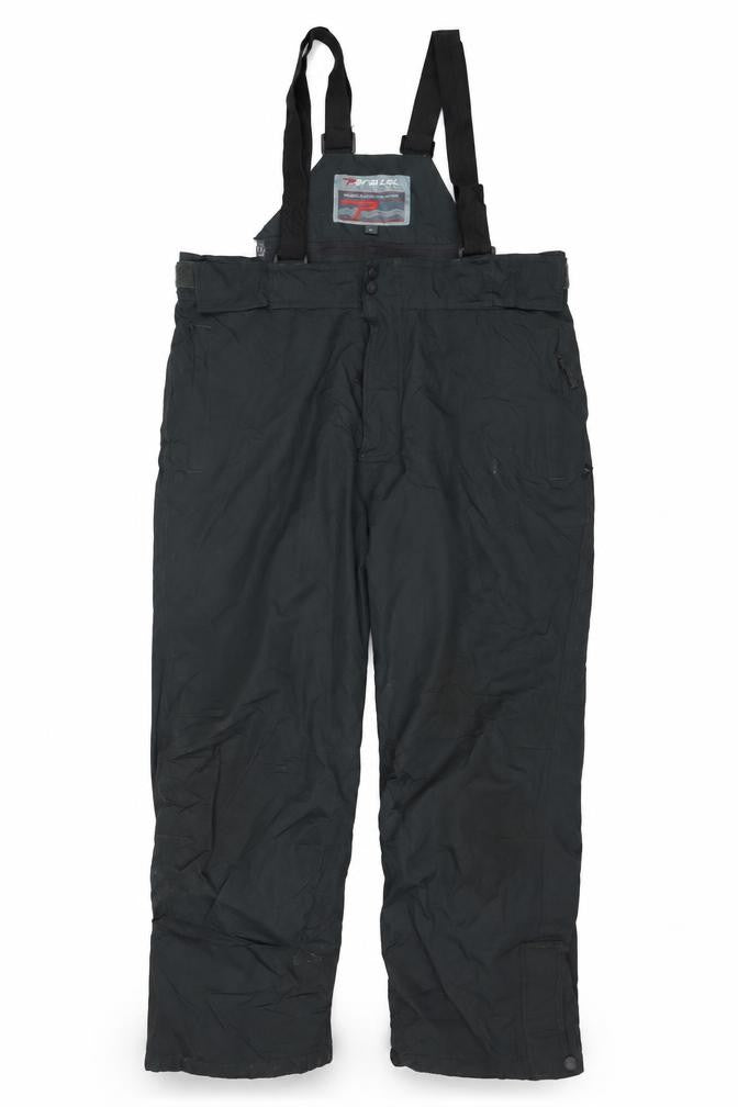 Parall Men's Black XL Ski Snow Bib Trousers Braces Zip Pockets