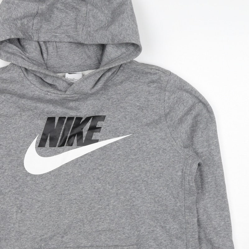 Nike Boys Grey XL Pullover Hoodie Logo Kangaroo Pocket