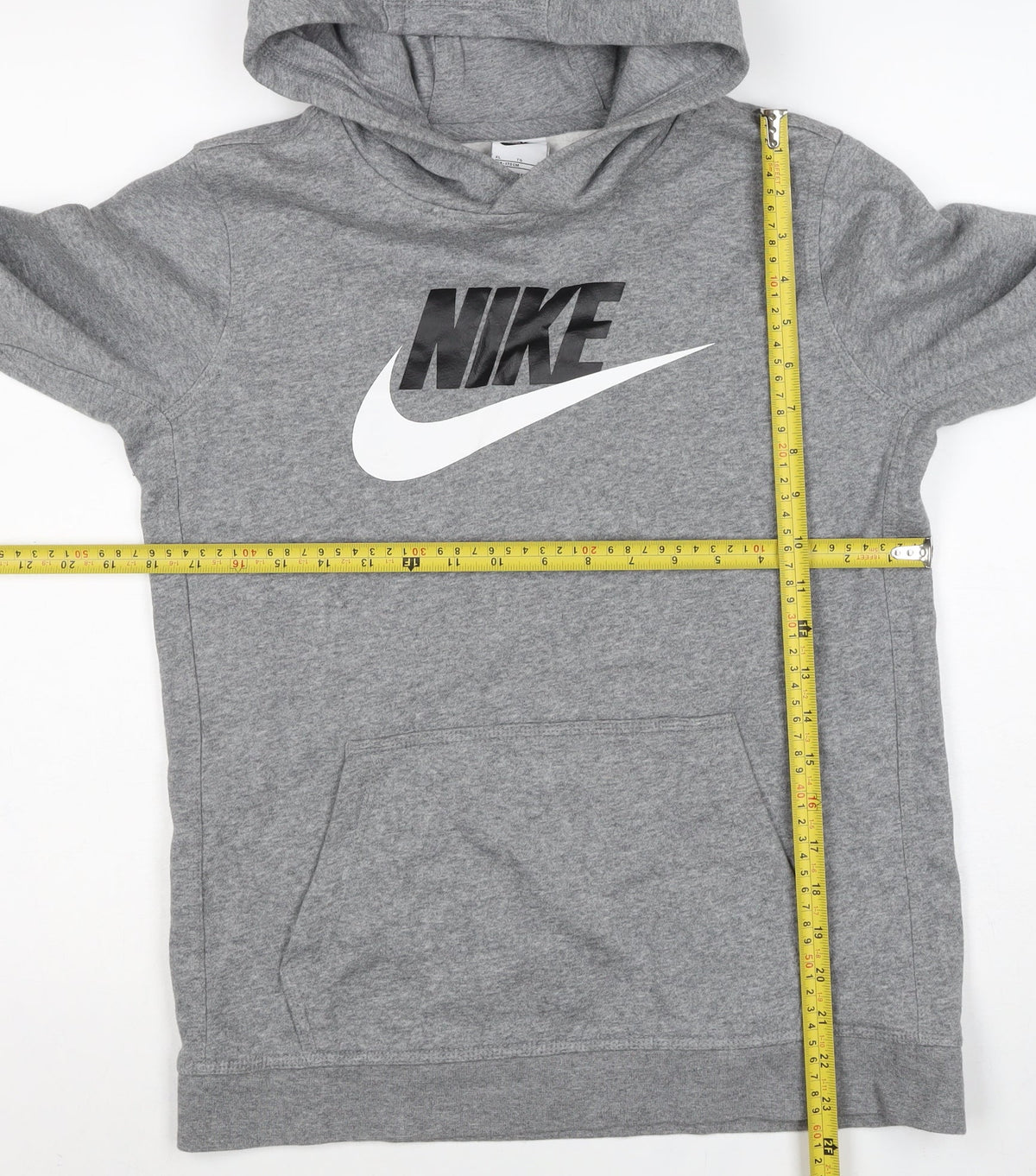 Nike Boys Grey XL Pullover Hoodie Logo Kangaroo Pocket