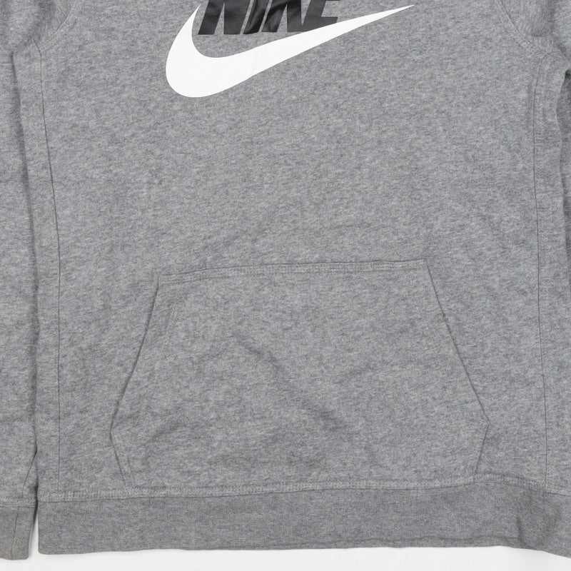 Nike Boys Grey XL Pullover Hoodie Logo Kangaroo Pocket