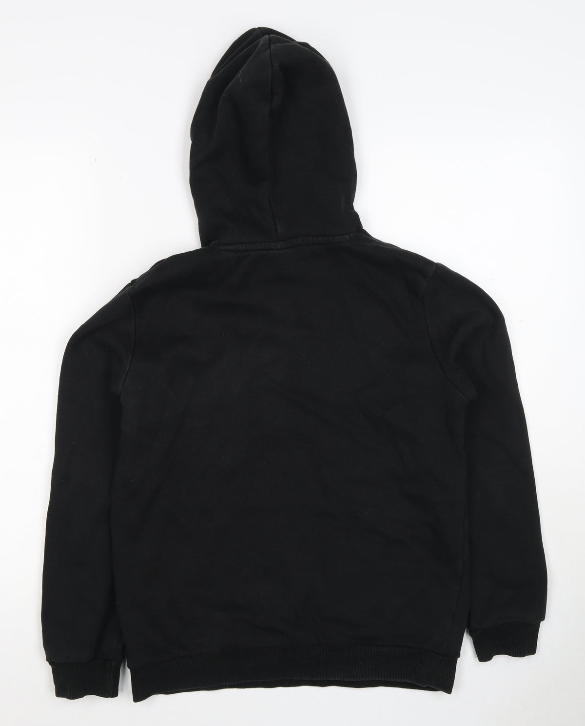 Puma Boys Black 13-14 Years Pullover Hoodie Logo Graphic Kangaroo Pocket