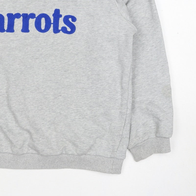 Daphnea Women’s Grey M Carrots Embroidered Cotton Sweatshirt