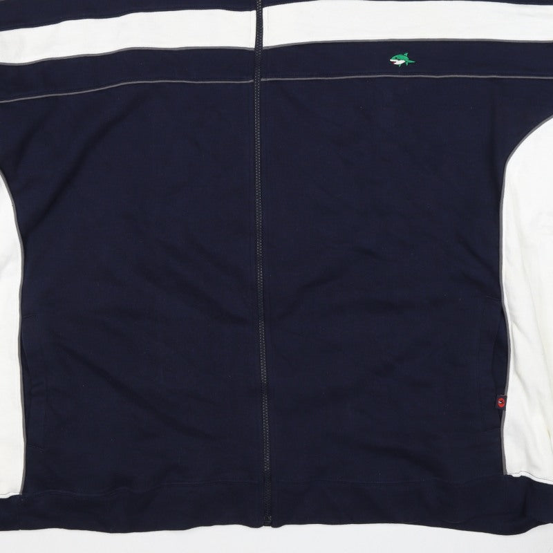 Le Shark Men's Blue 4XL Full Zip Striped Cotton Sweatshirt
