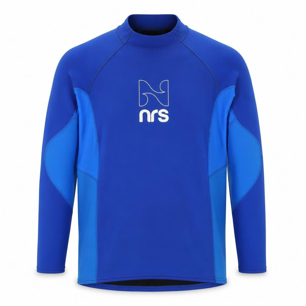 NRS Men's Blue XL Neoprene Long Sleeve Rash Guard Surfing Top