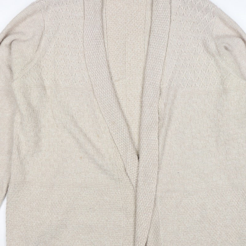 Isle Women’s Beige Open Knit Cardigan Size 18 Long Sleeve