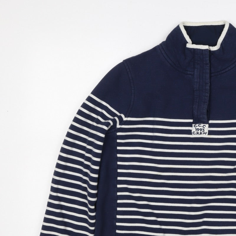 Crew Clothing Company Women’s Blue Striped Size 14 1/2 Zip Sweatshirt