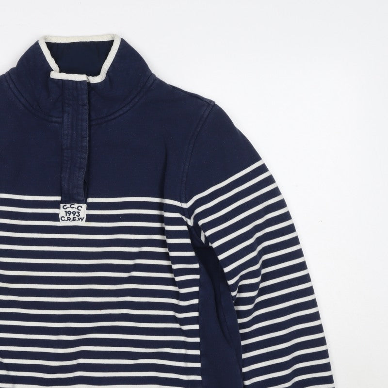 Crew Clothing Company Women’s Blue Striped Size 14 1/2 Zip Sweatshirt