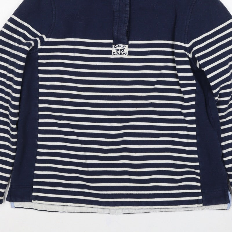 Crew Clothing Company Women’s Blue Striped Size 14 1/2 Zip Sweatshirt