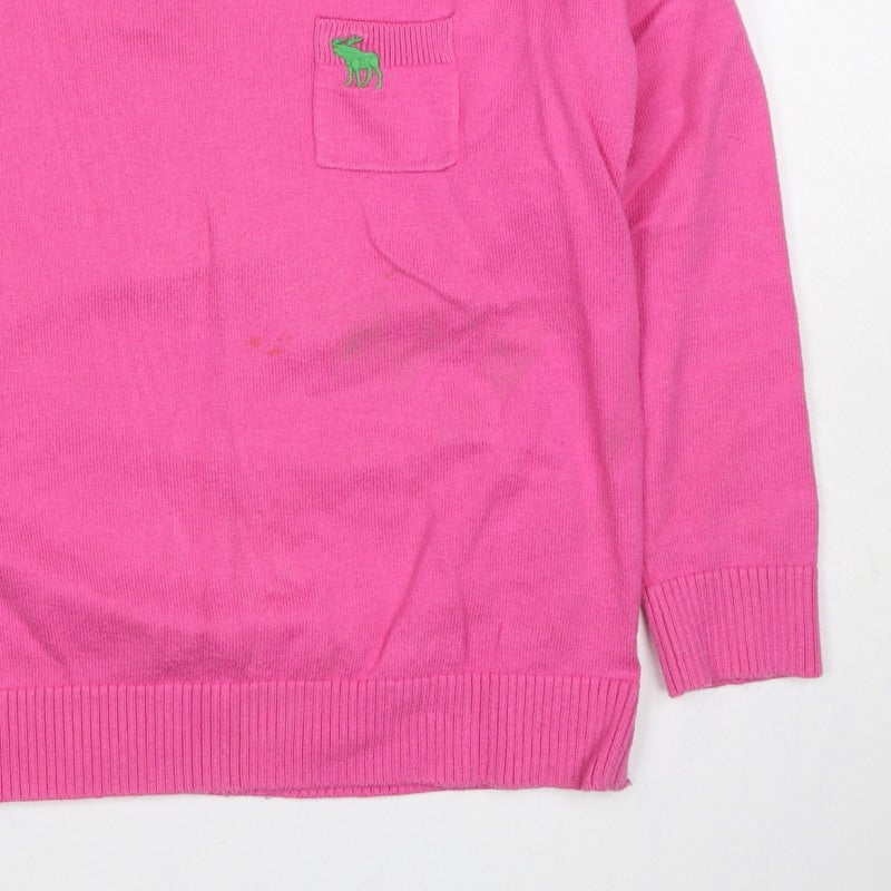 Abercrombie & Fitch Women’s Pink S Cotton Cashmere Pocket Jumper