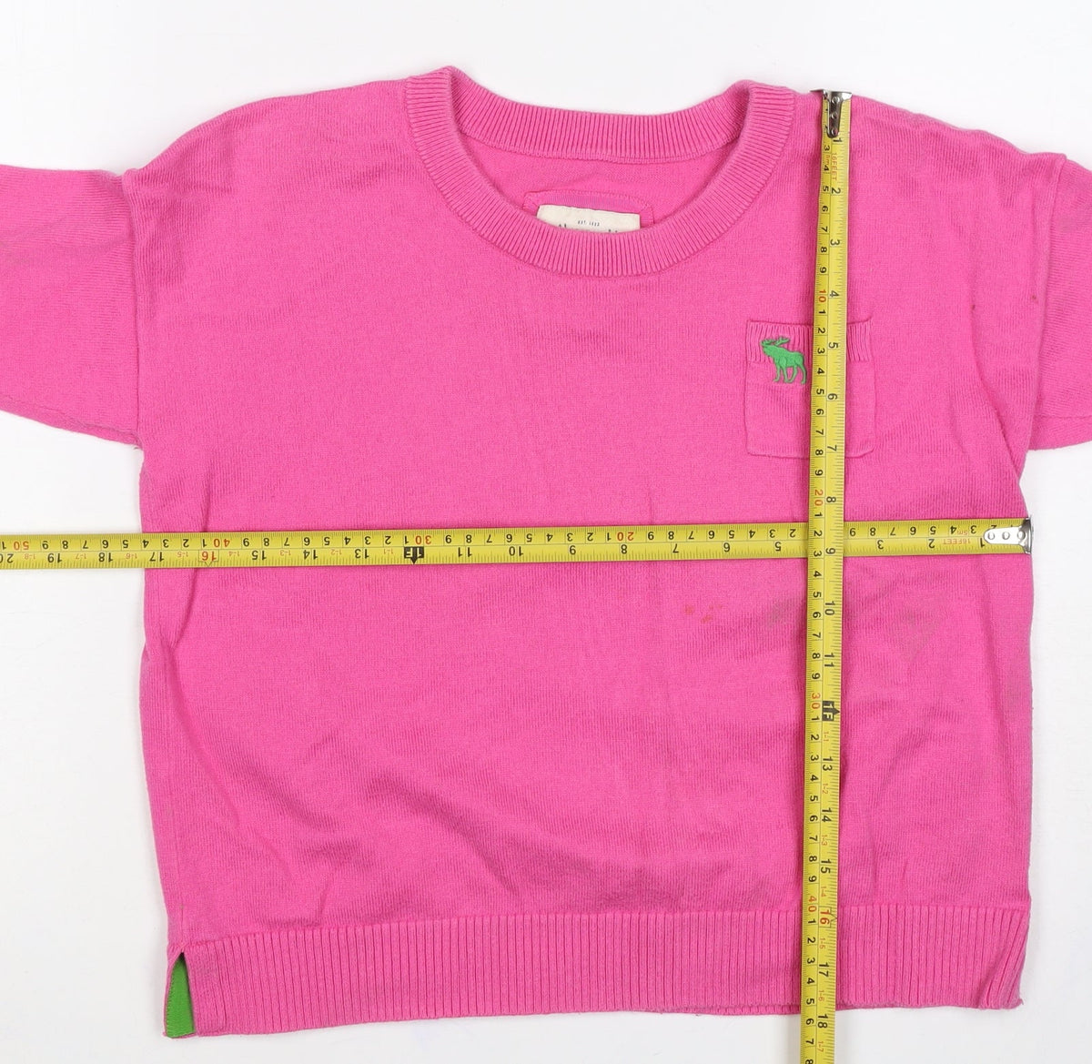 Abercrombie & Fitch Women’s Pink S Cotton Cashmere Pocket Jumper