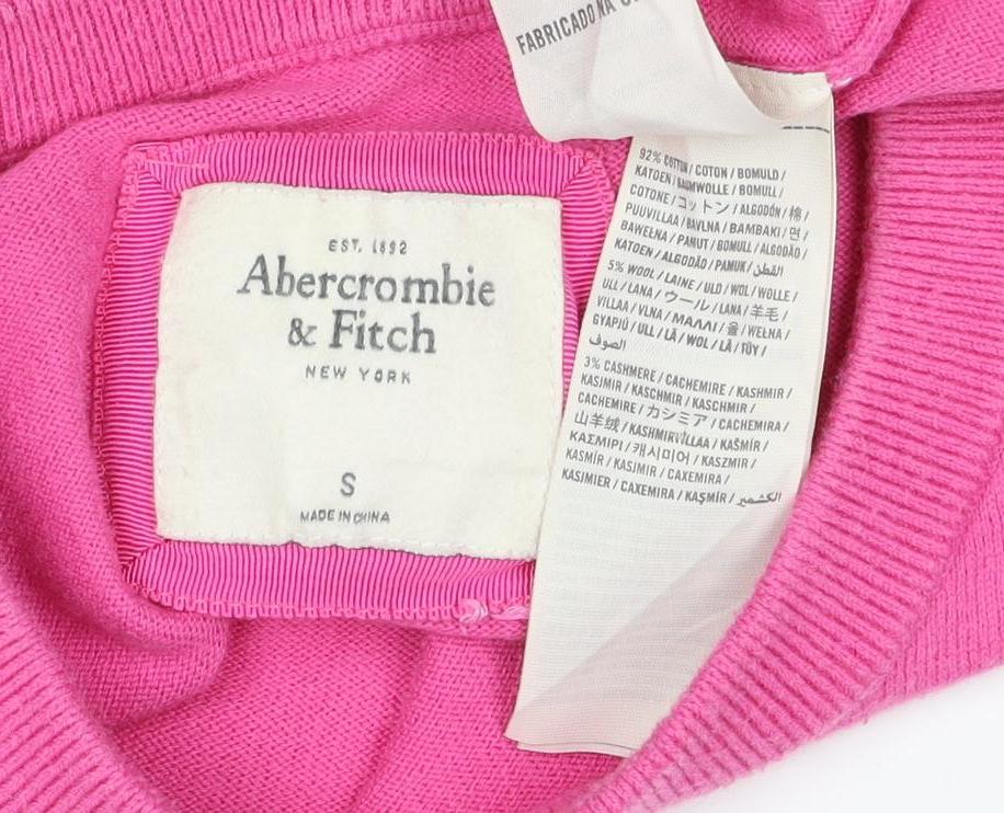 Abercrombie & Fitch Women’s Pink S Cotton Cashmere Pocket Jumper