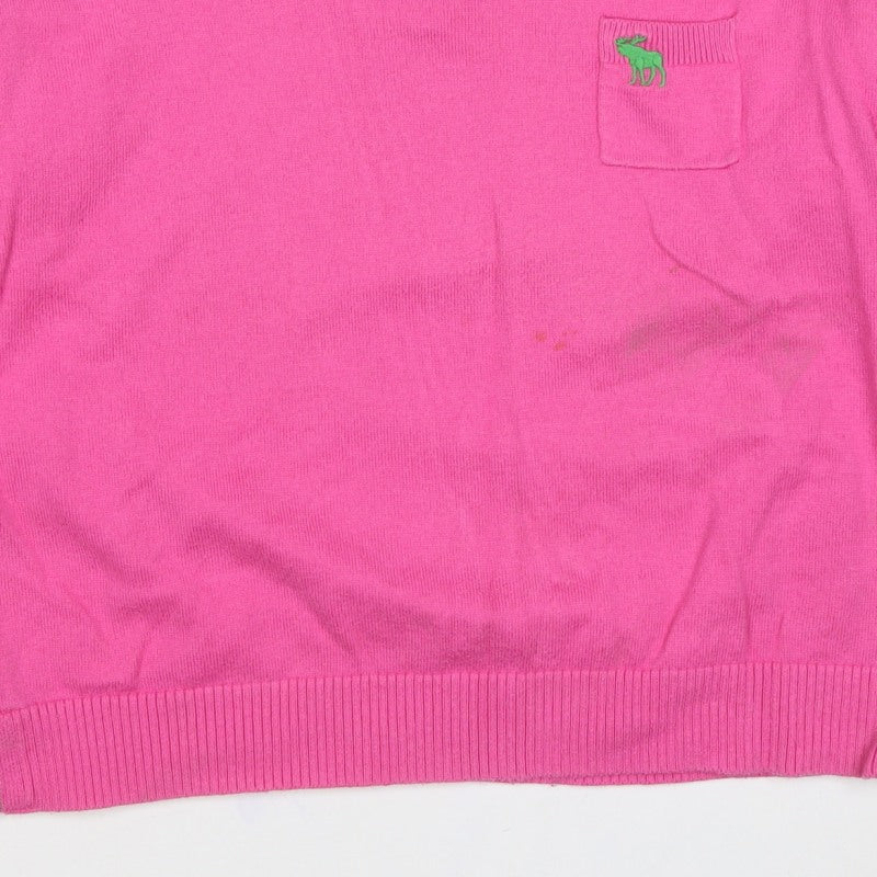 Abercrombie & Fitch Women’s Pink S Cotton Cashmere Pocket Jumper