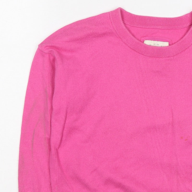 Abercrombie & Fitch Women’s Pink S Cotton Cashmere Pocket Jumper