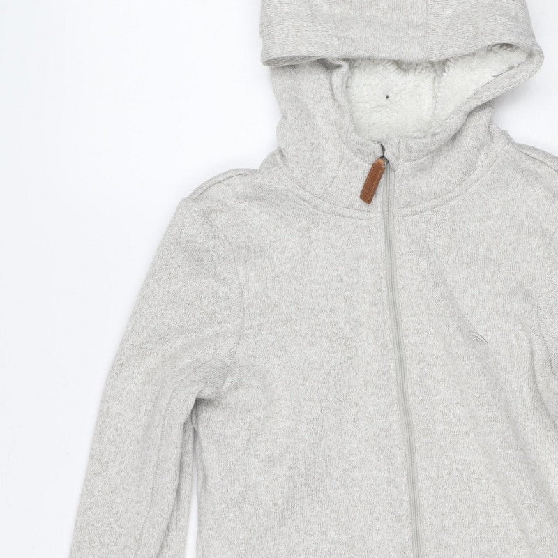 Möberg Women’s Grey S Hooded Fleece Lined Full Zip Jacket