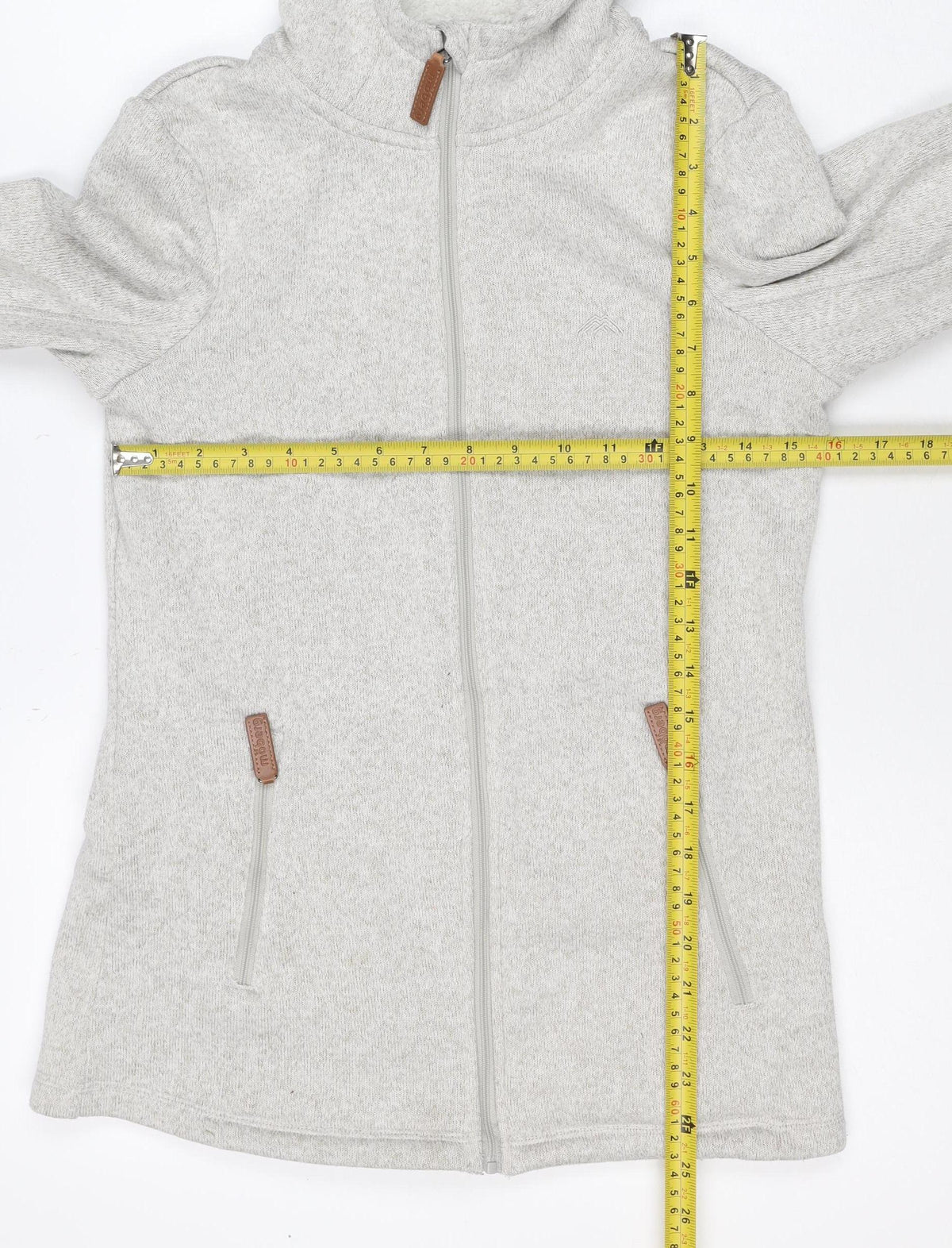 Möberg Women’s Grey S Hooded Fleece Lined Full Zip Jacket