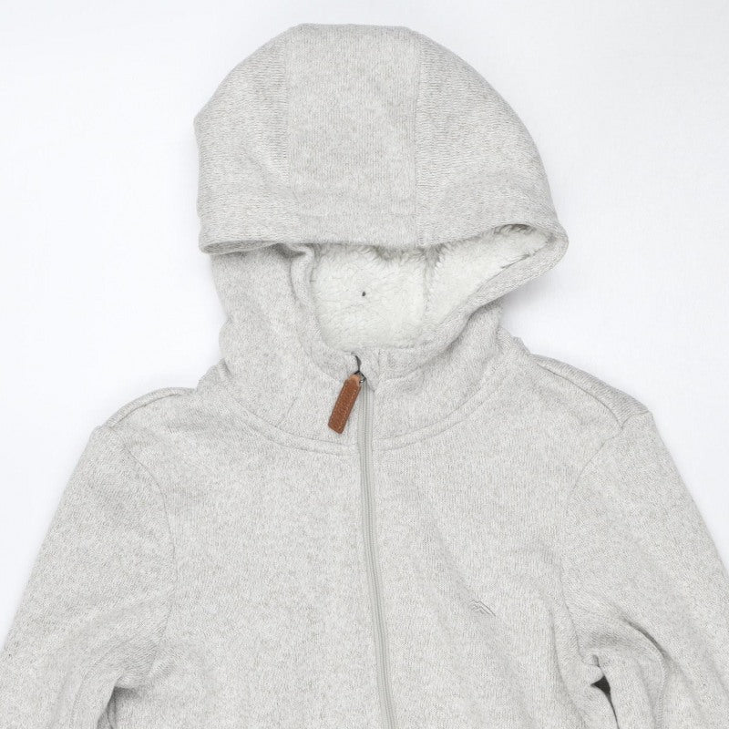 Möberg Women’s Grey S Hooded Fleece Lined Full Zip Jacket