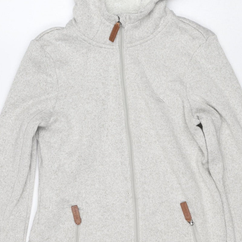 Möberg Women’s Grey S Hooded Fleece Lined Full Zip Jacket
