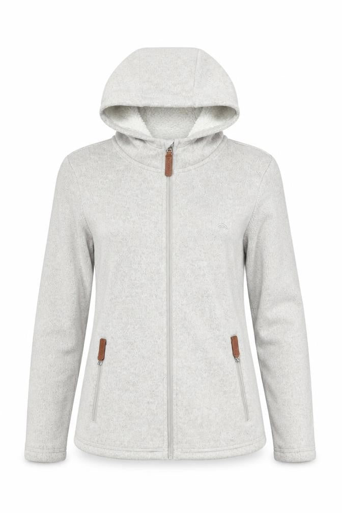 Möberg Women’s Grey S Hooded Fleece Lined Full Zip Jacket