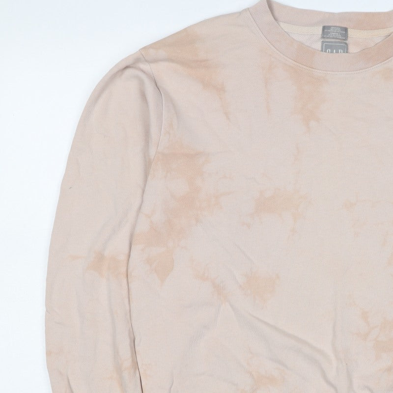 GAP Women’s Beige Tie Dye Pullover Sweatshirt Size M Cotton