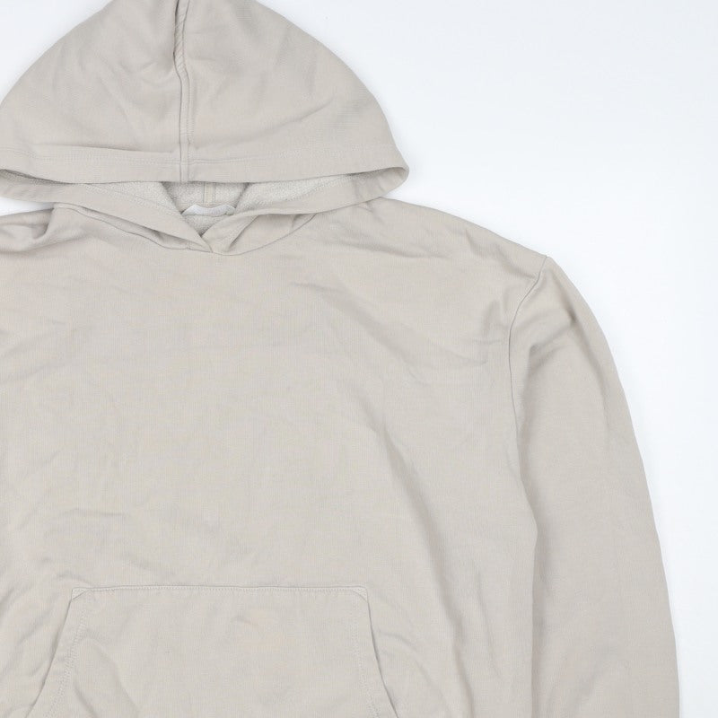 Penti Women Beige M/L Pullover Fleece Hoodie Kangaroo Pocket