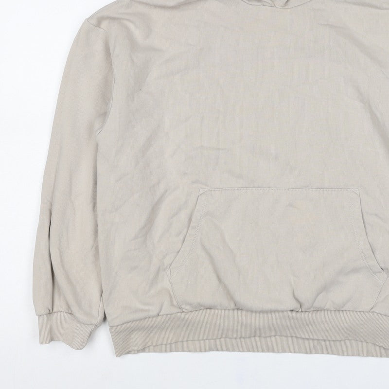 Penti Women Beige M/L Pullover Fleece Hoodie Kangaroo Pocket