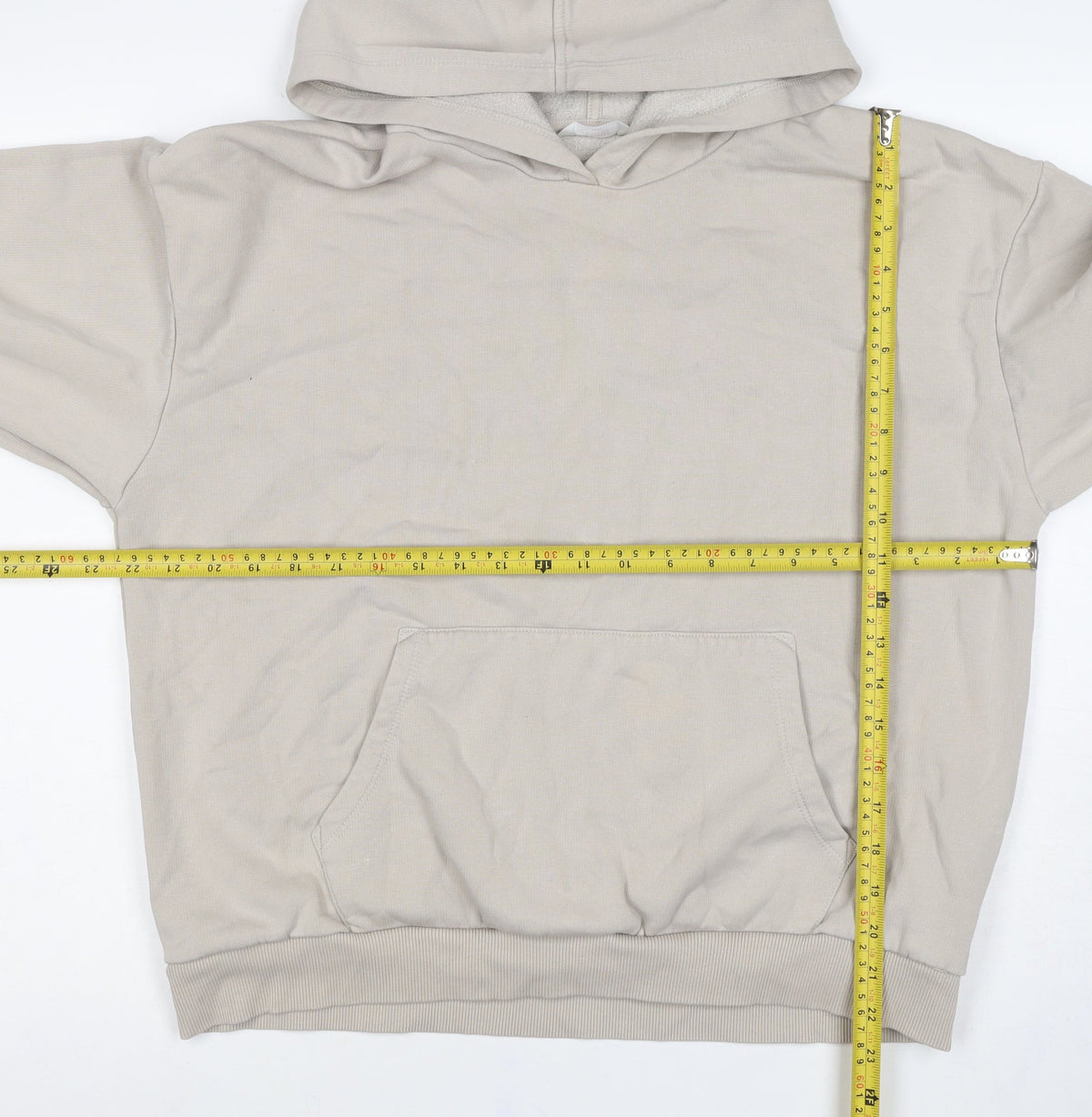 Penti Women Beige M/L Pullover Fleece Hoodie Kangaroo Pocket