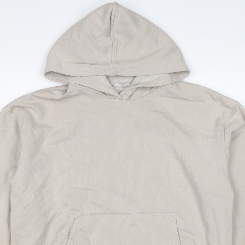 Penti Women Beige M/L Pullover Fleece Hoodie Kangaroo Pocket
