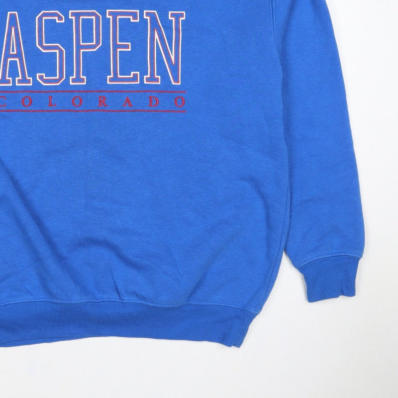 New Look Women’s Blue S Aspen Colorado Pullover Graphic Sweatshirt