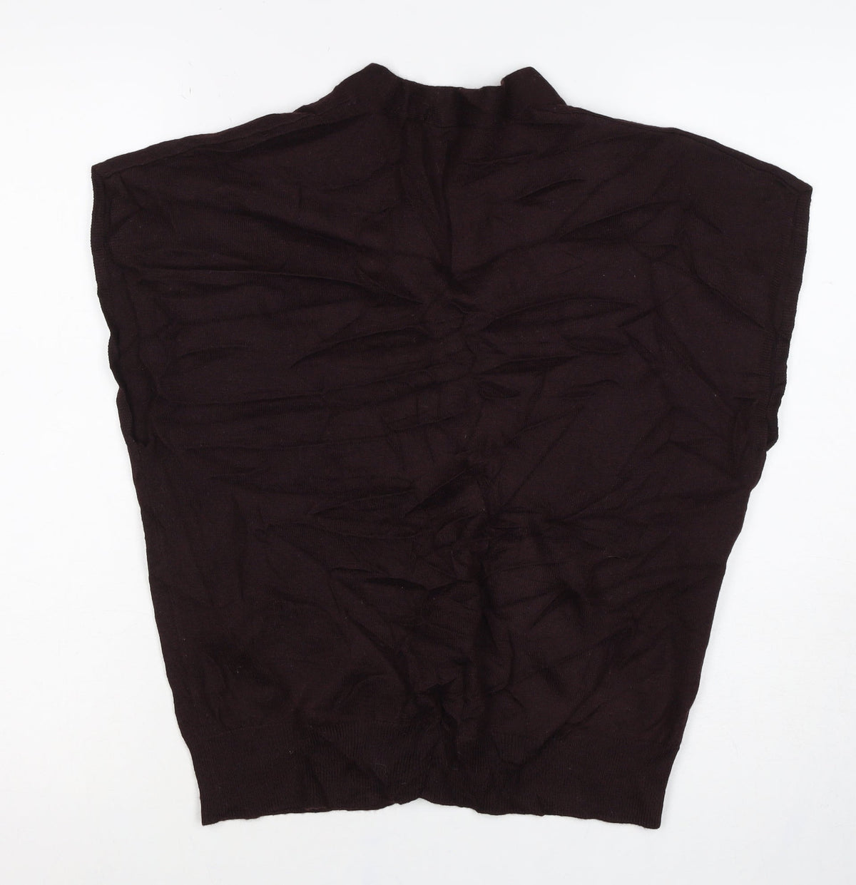 Claudia Sträter Women Brown UK 10 Merino Wool Button-Up Knit Top
