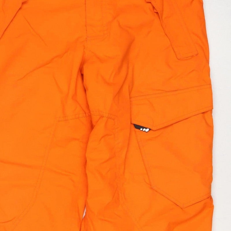 Wedze Men's Orange M Waterproof Insulated Snow Pants Ski Trousers
