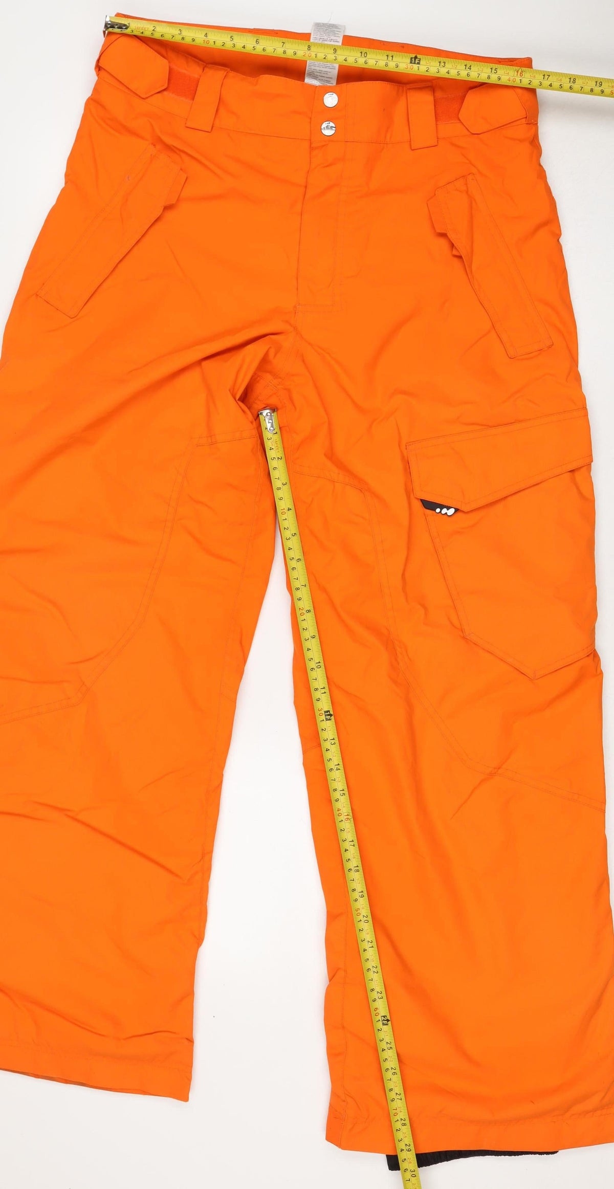 Wedze Men's Orange M Waterproof Insulated Snow Pants Ski Trousers