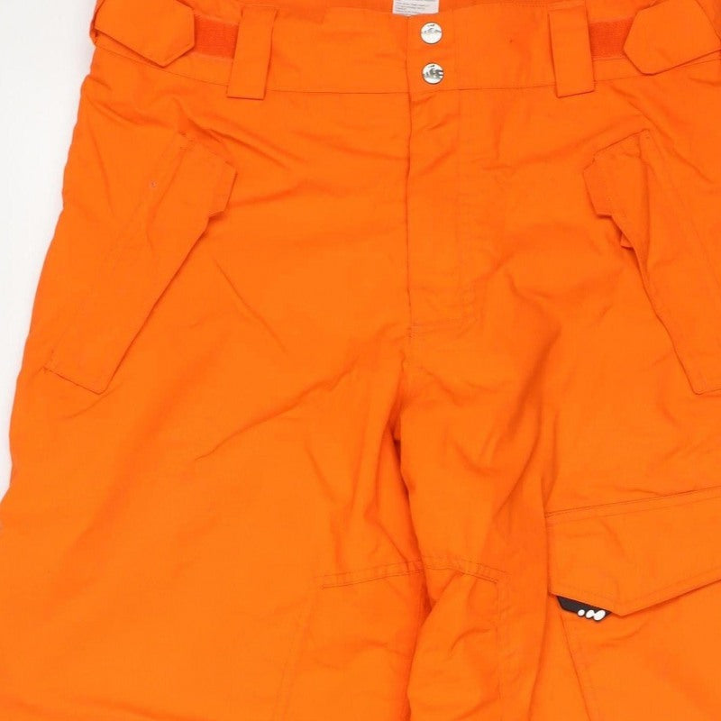 Wedze Men's Orange M Waterproof Insulated Snow Pants Ski Trousers