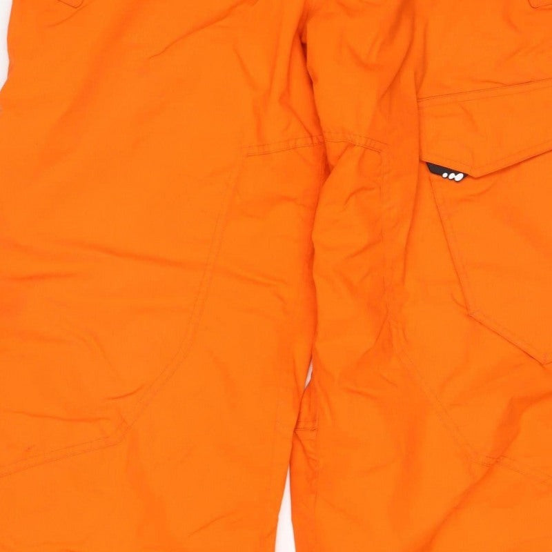 Wedze Men's Orange M Waterproof Insulated Snow Pants Ski Trousers