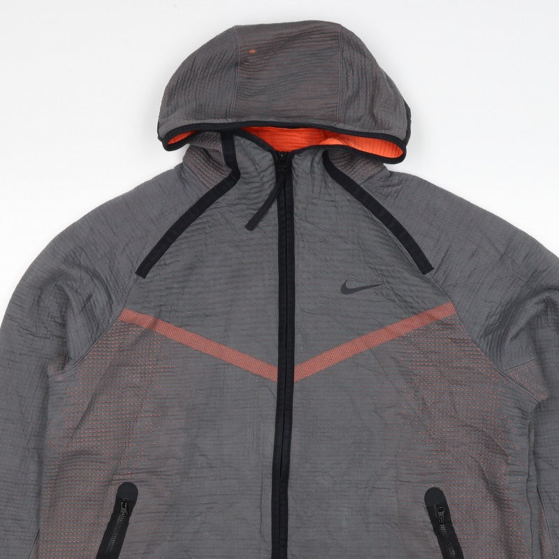Nike Men’s Grey Orange Hooded Full Zip Jacket XL Sports