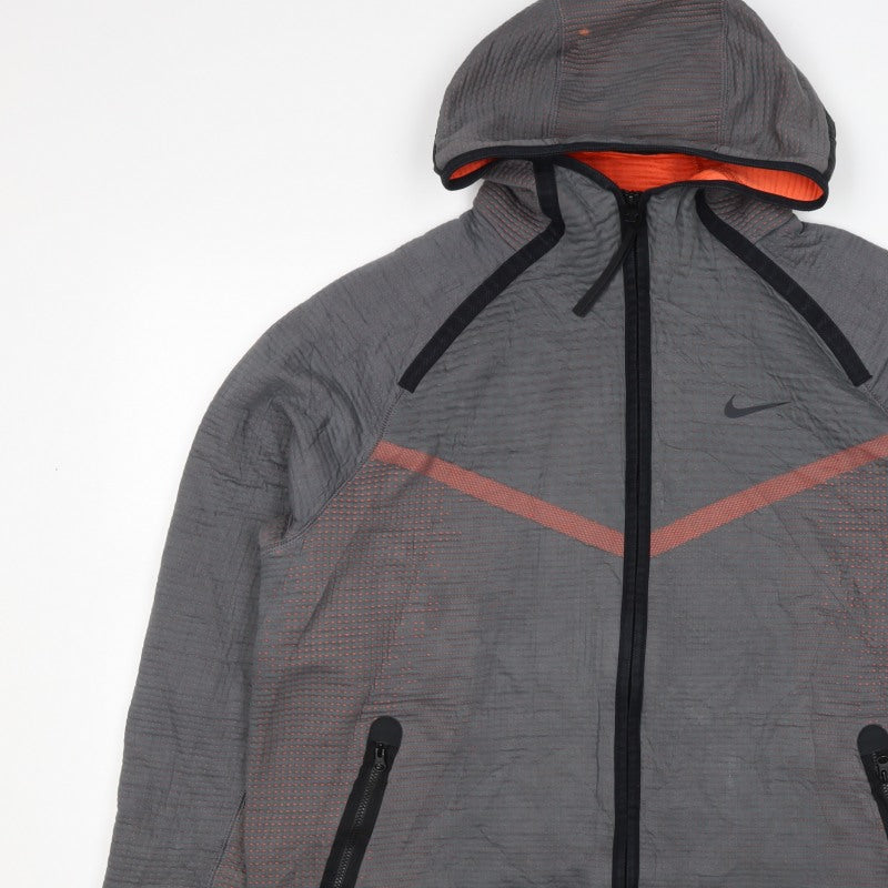 Nike Men’s Grey Orange Hooded Full Zip Jacket XL Sports