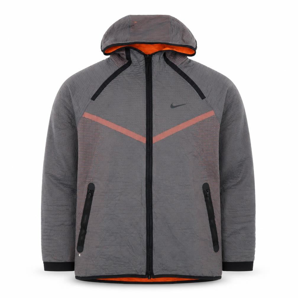 Nike Men’s Grey Orange Hooded Full Zip Jacket XL Sports
