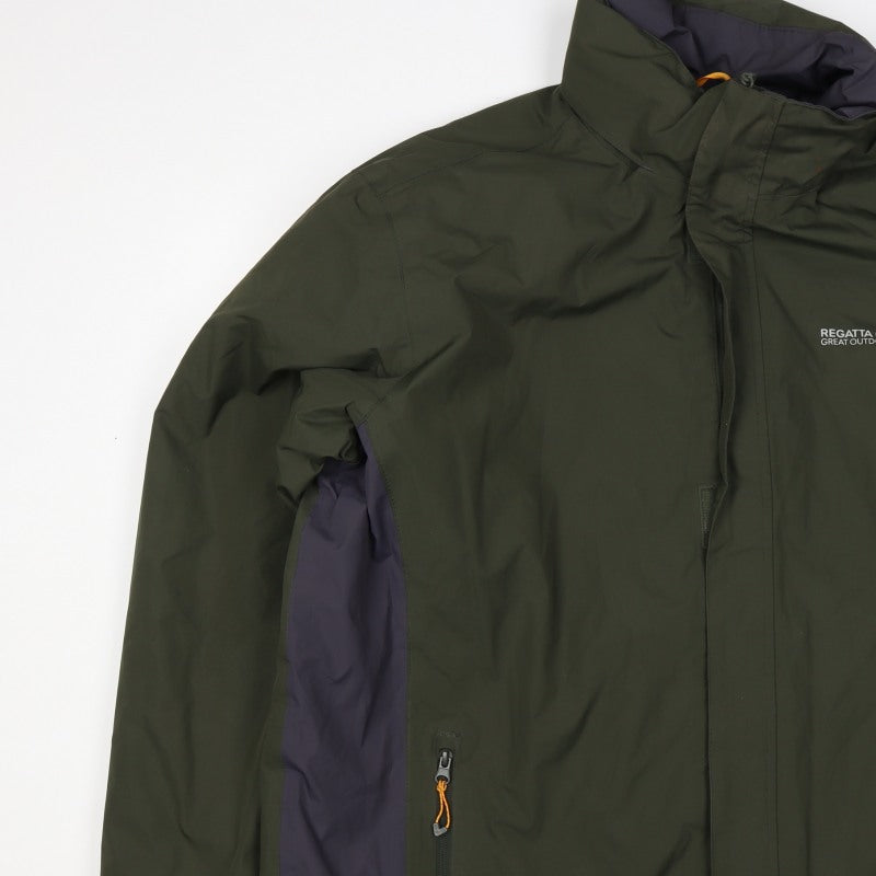 Regatta Men Green XL Hydrafot Waterproof Rain Jacket Outdoor