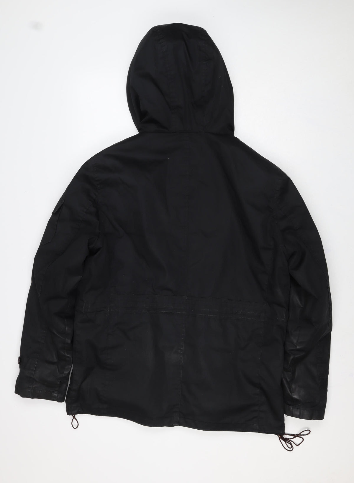 Racing Green Men's Black M Hooded Cotton Parka Utility Jacket