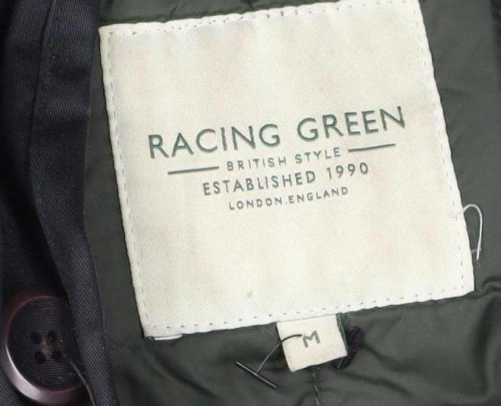 Racing Green Men's Black M Hooded Cotton Parka Utility Jacket